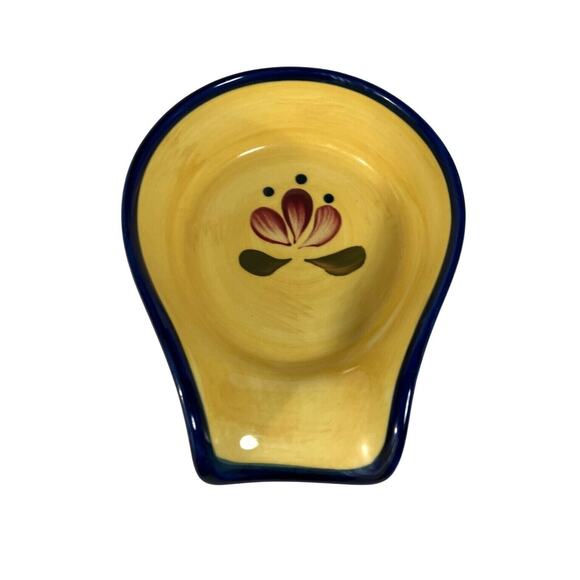 Home & Garden Party Spoon Rest Welcome Home Stoneware Lipped Vintage - Picture 1 of 6